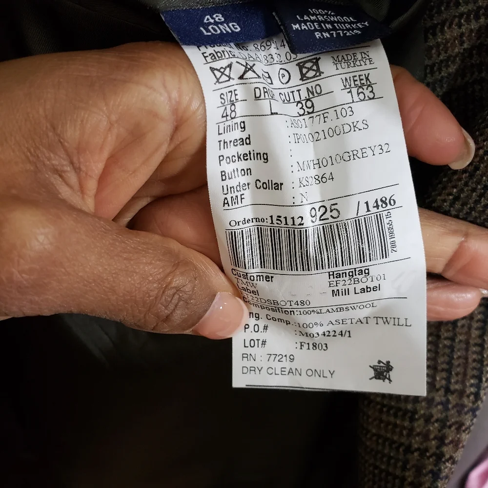 Botany Five Hundred Plaid Lambswool Blazer Jacket - Picture 16 of 16